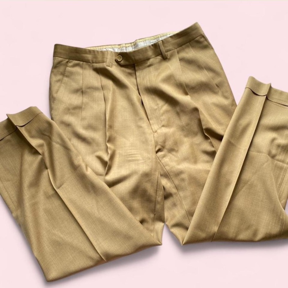 Santorelli Men's Light Brown Dress Pants